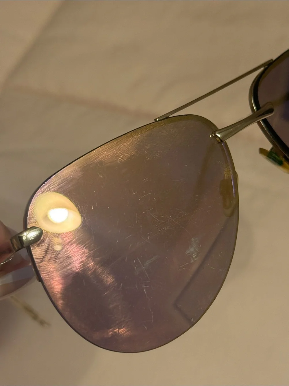 Quay Rose Gold Aviator Sunglasses